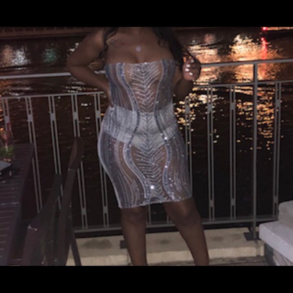 Halter sequin dress